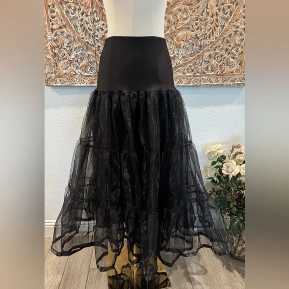 Tulle Petticoat Lightweight Soft Lined High Waist Casual or Costume Maxi Skirt - Picture 2 of 14